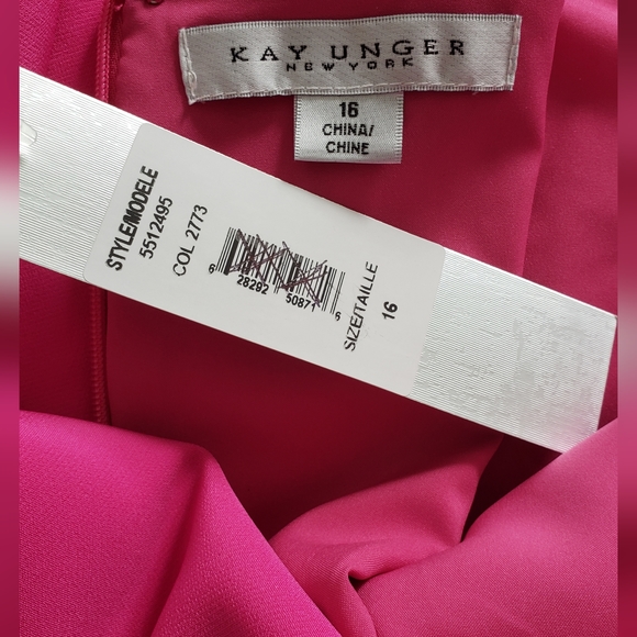 Kay Unger New York Womens Tinsley Pink Cocktail and Party Dress Size 16 NWT - Picture 6 of 6